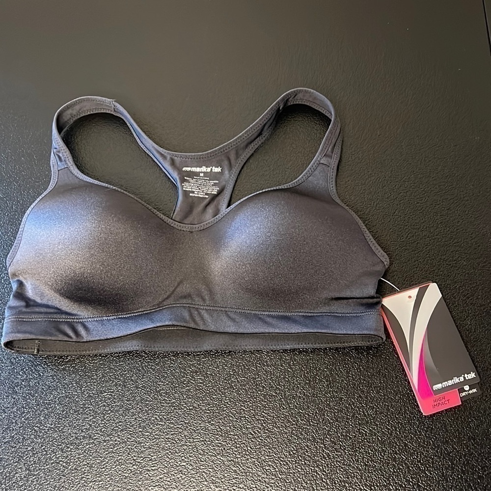 Marika Tek NWT Gray Sports Bra SZ Medium